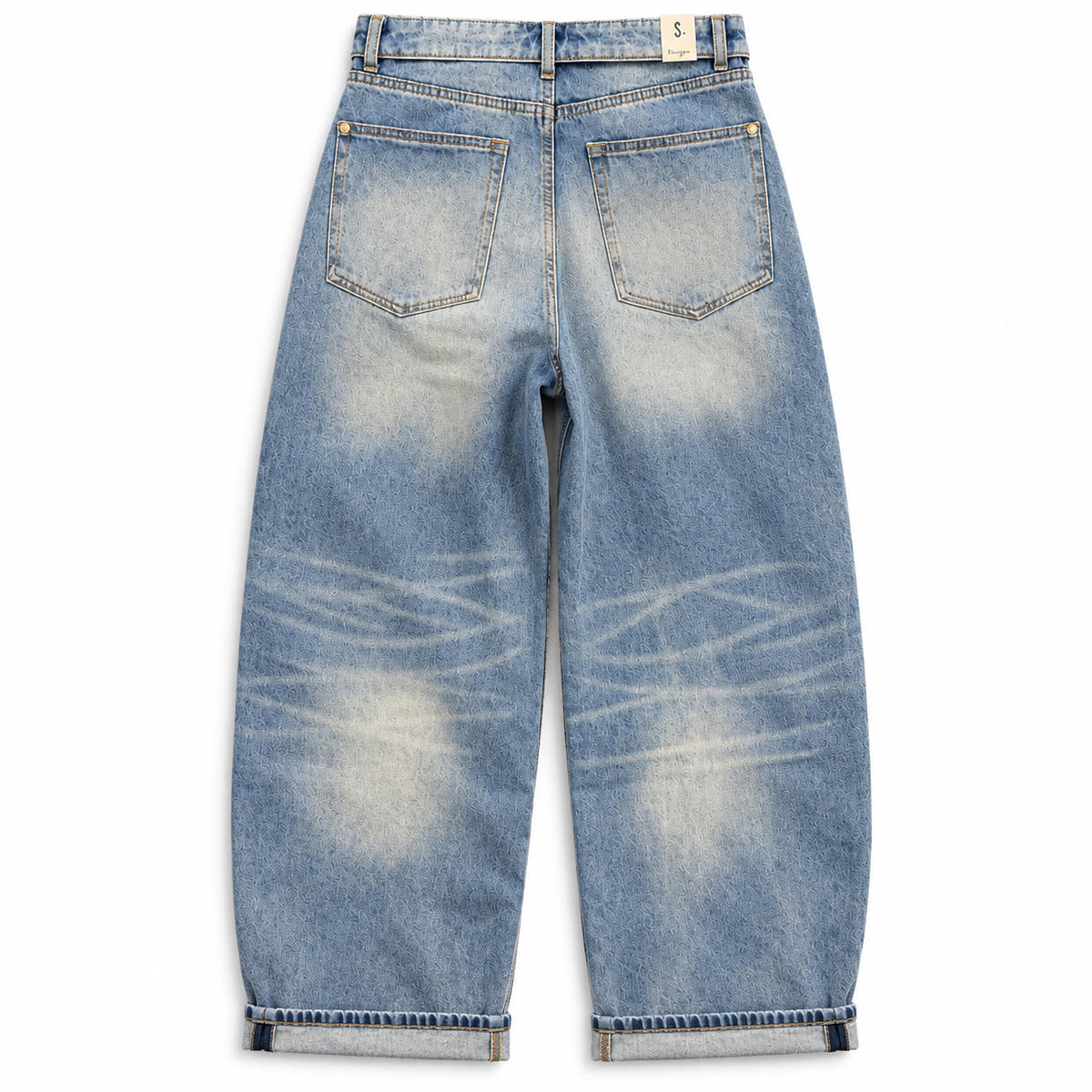 Wide Leg Jeans mit besonderem Bunddetail – Vintage Look