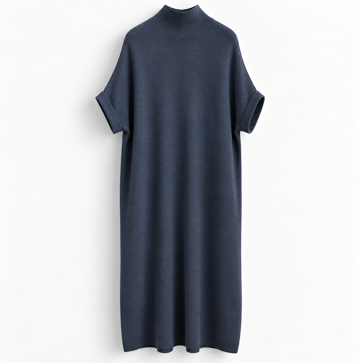 Strickkleid mit Stehkragen – Made in Italy