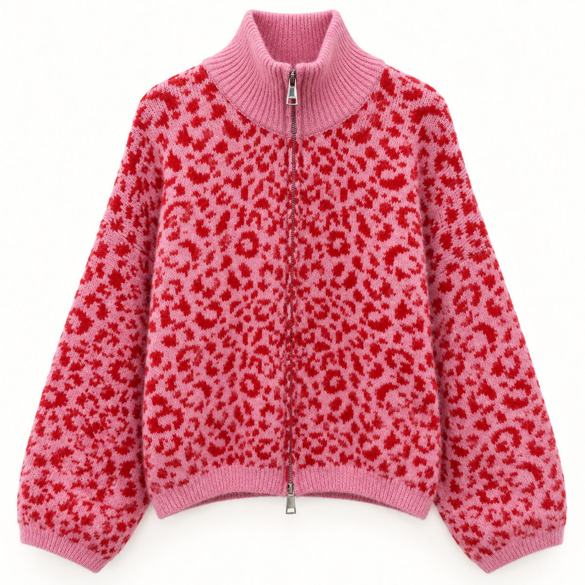 Leo Strickjacke mit Zwei-Wege-Reißverschluss – Made in Italy