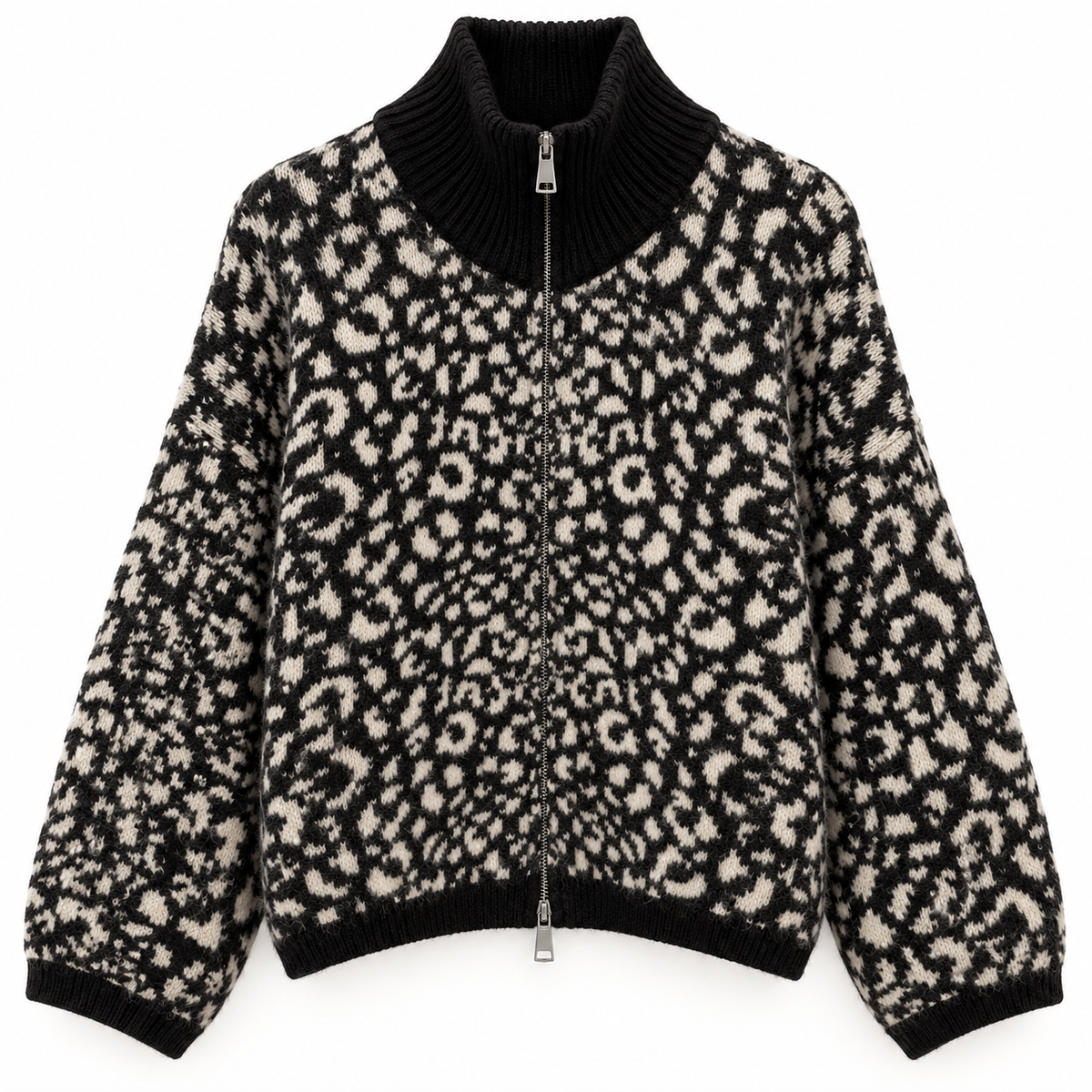 Leo Strickjacke mit Zwei-Wege-Reißverschluss – Made in Italy