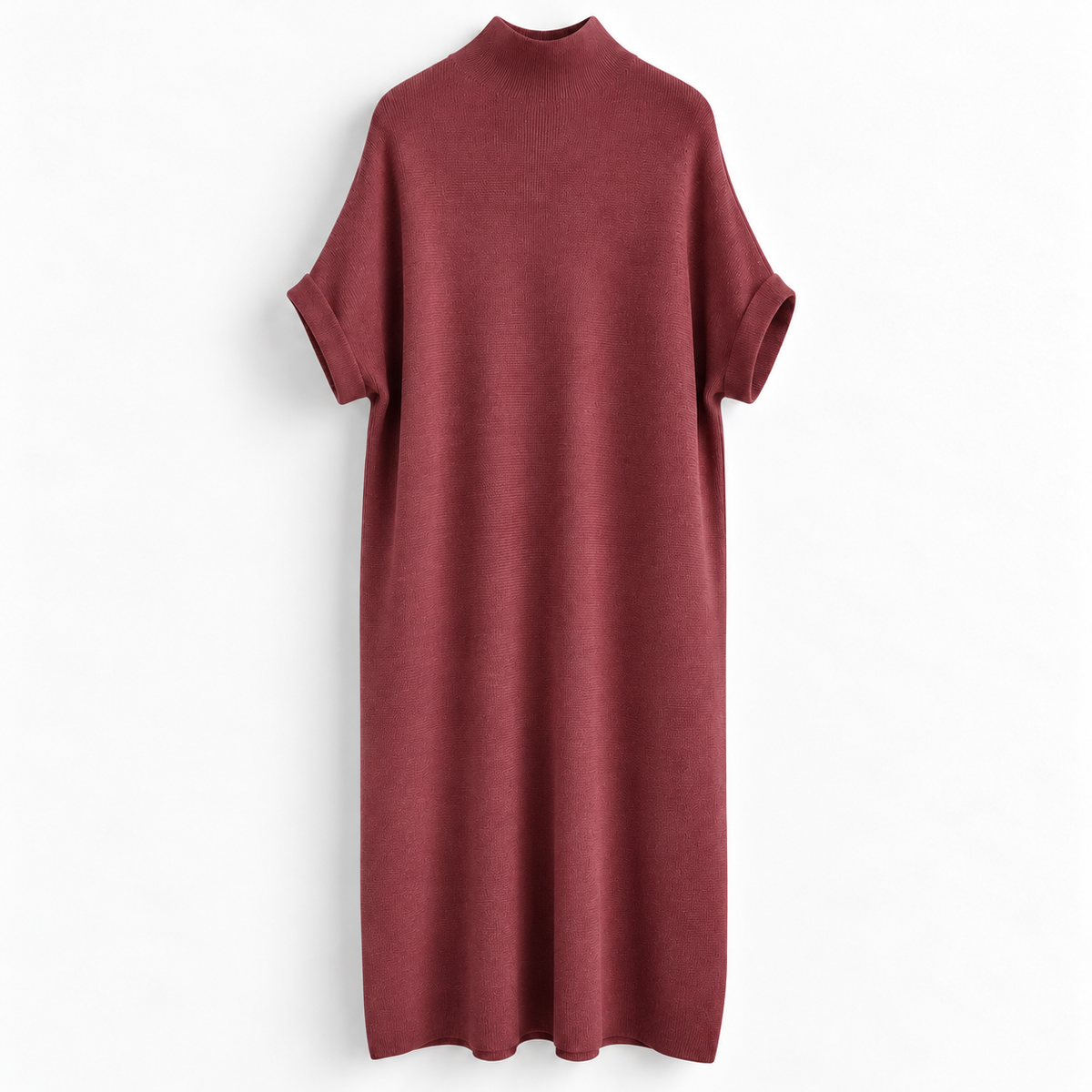 Strickkleid mit Stehkragen – Made in Italy