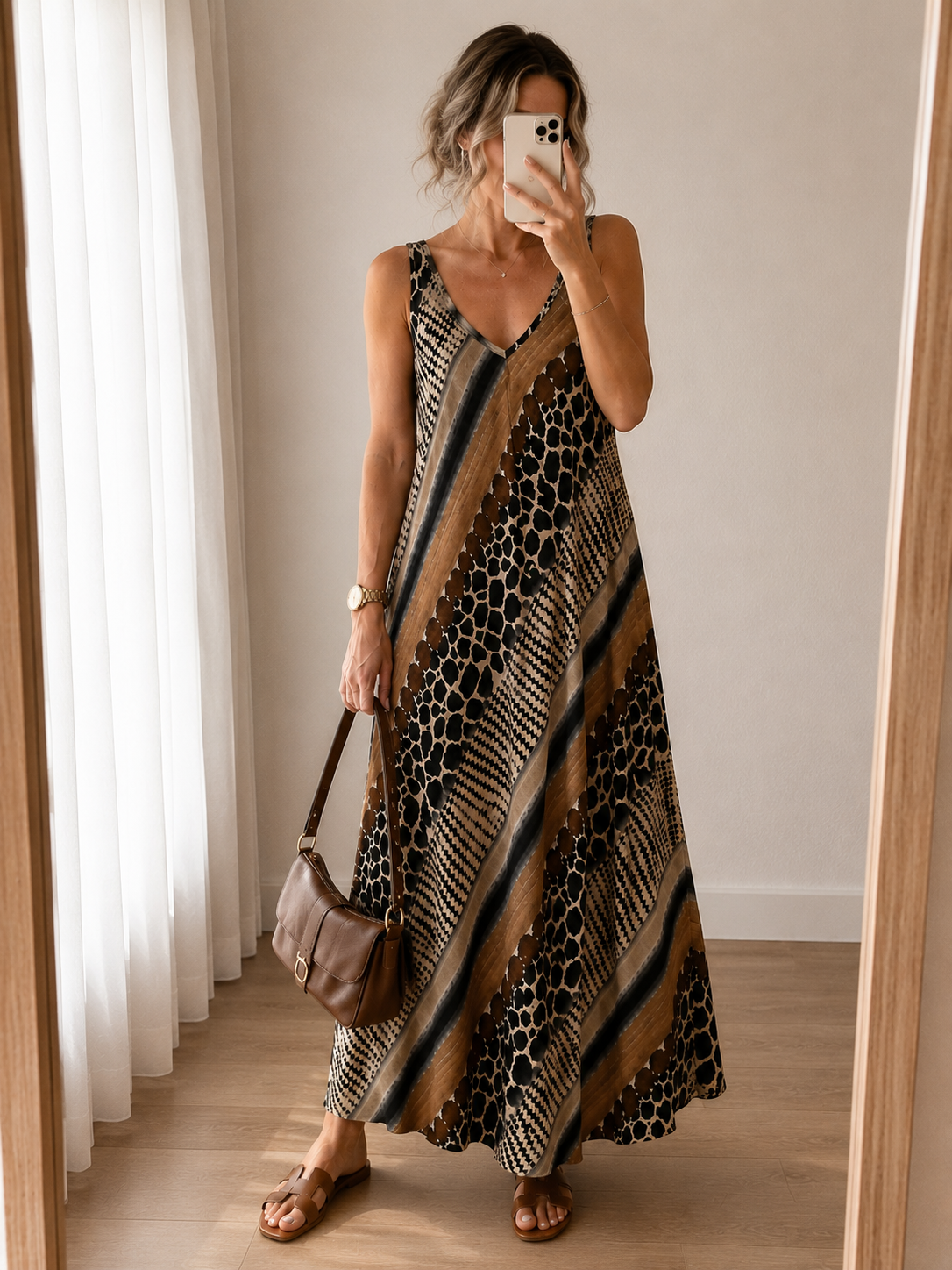 Maxikleid Animal-Print