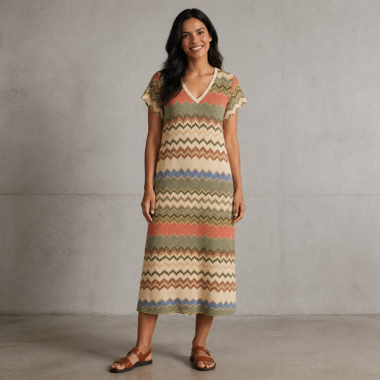 Maxikleid mit Muster