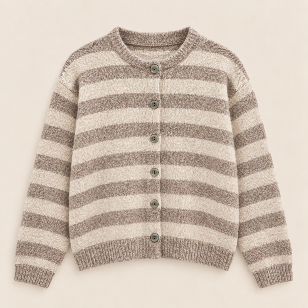 Good Vibes Streifen-Cardigan – Made in Italy