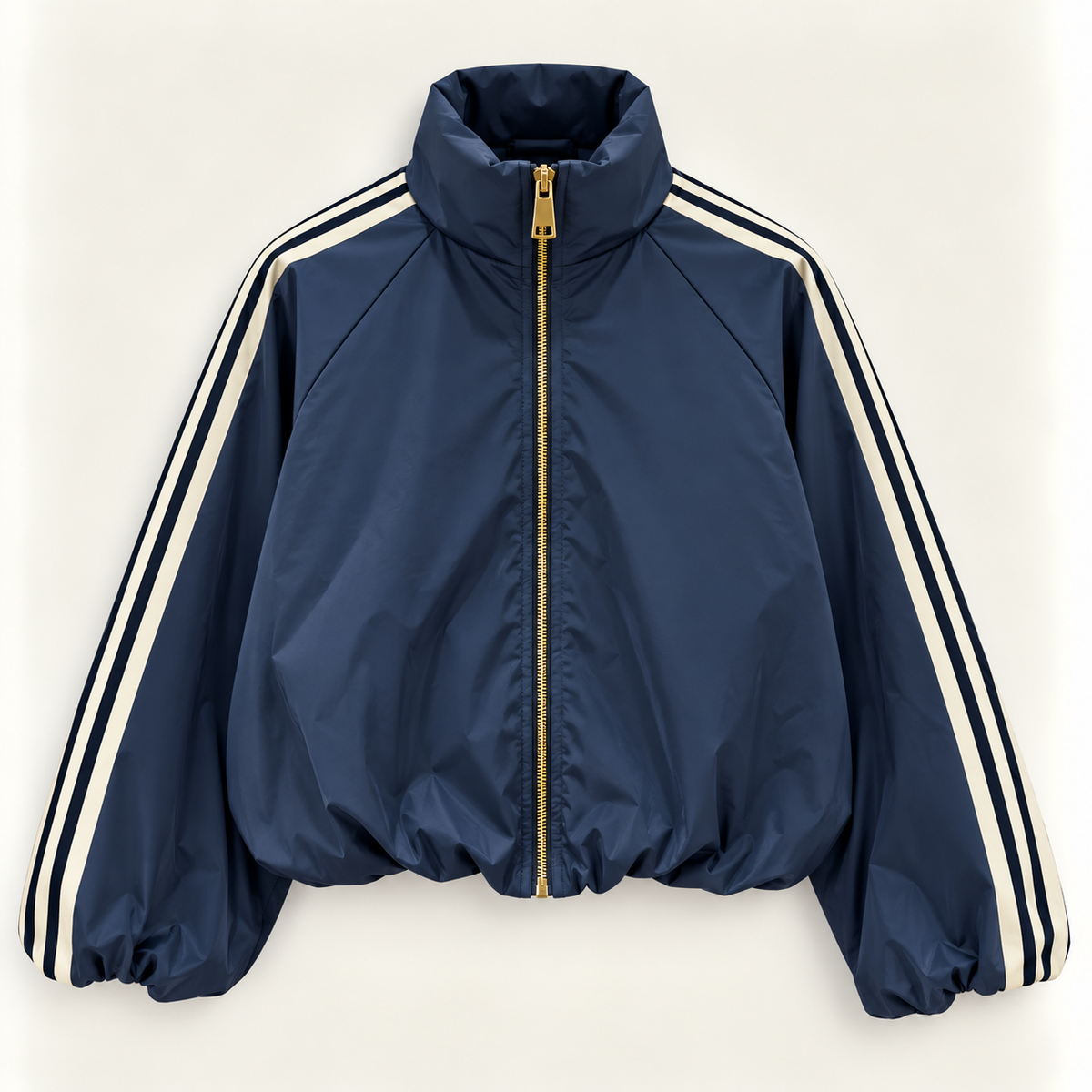 Sportliche Oversize-Bomberjacke mit Streifen