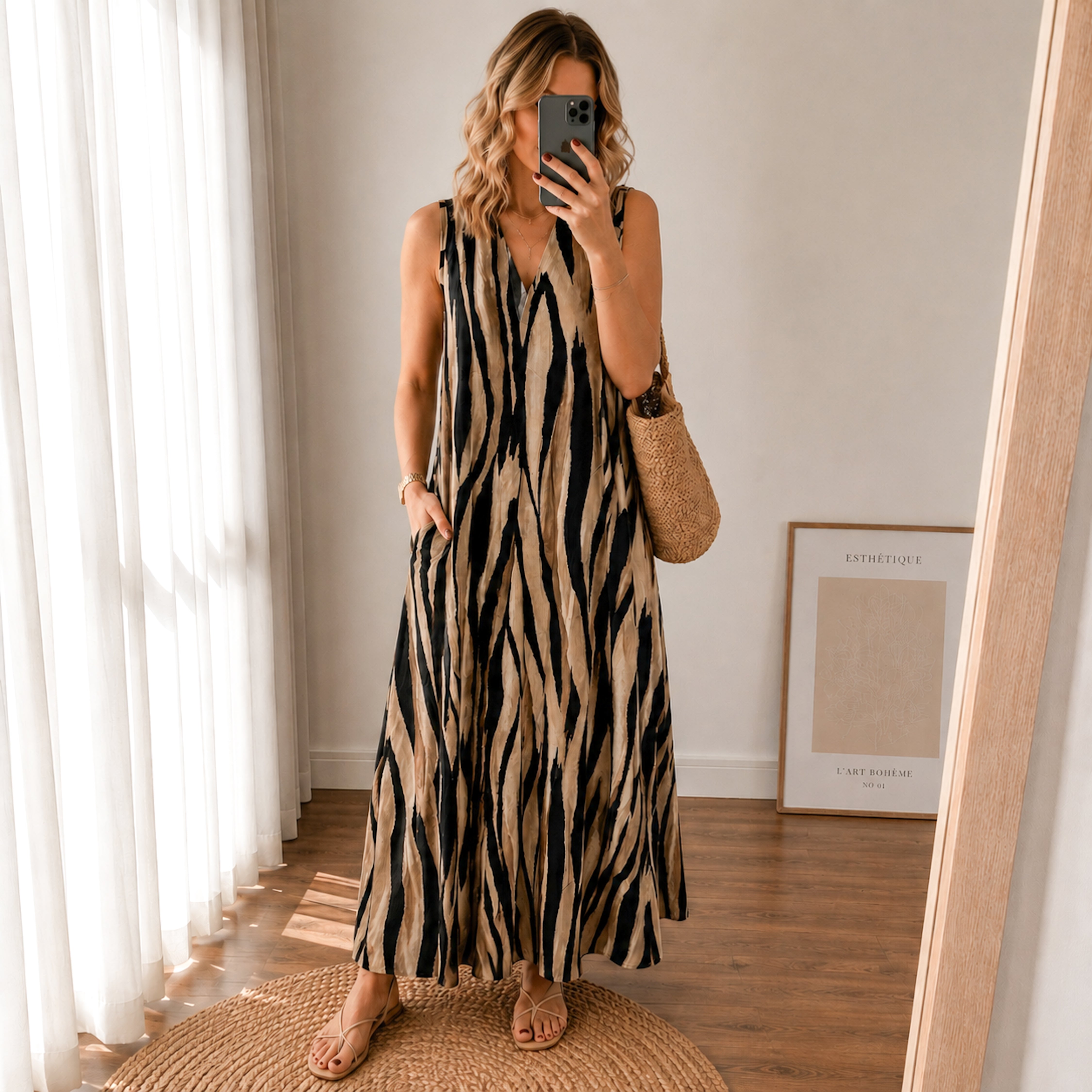 Maxikleid Ärmellos