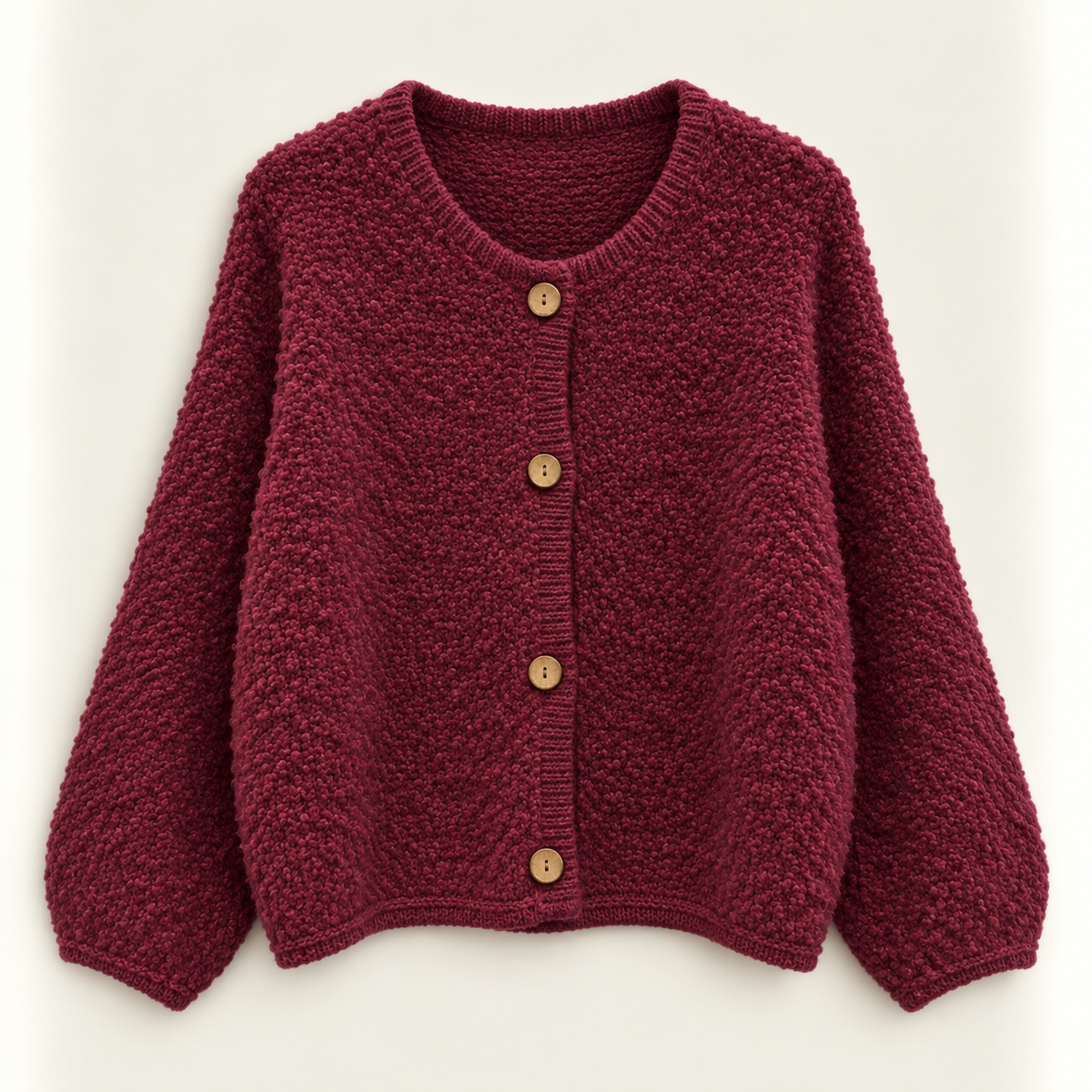 Bouclé Cardigan mit Alpaka & Wolle