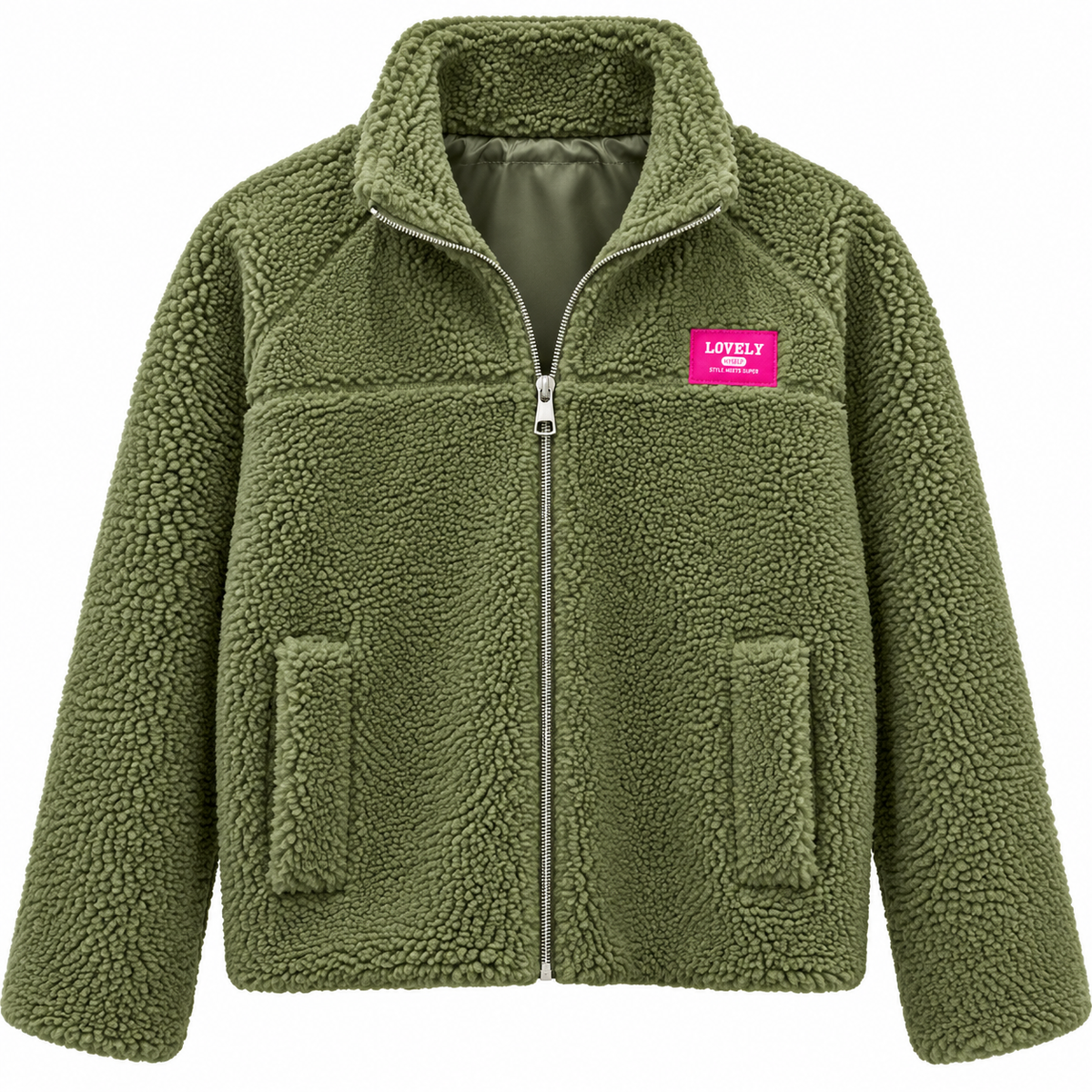 Teddyjacke „Lovely“ mit Reißverschluss