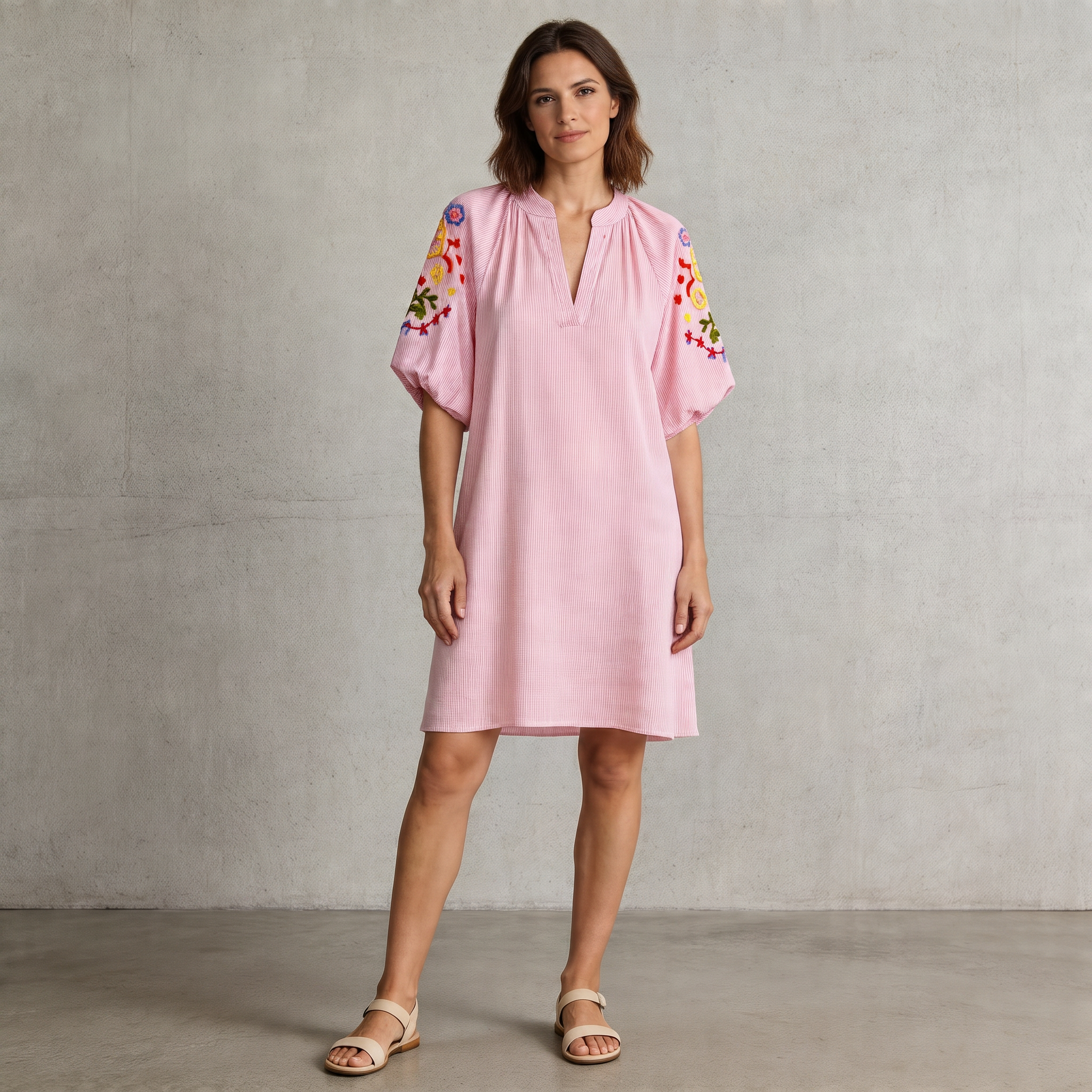 Kleid mit Balloon Ärmel