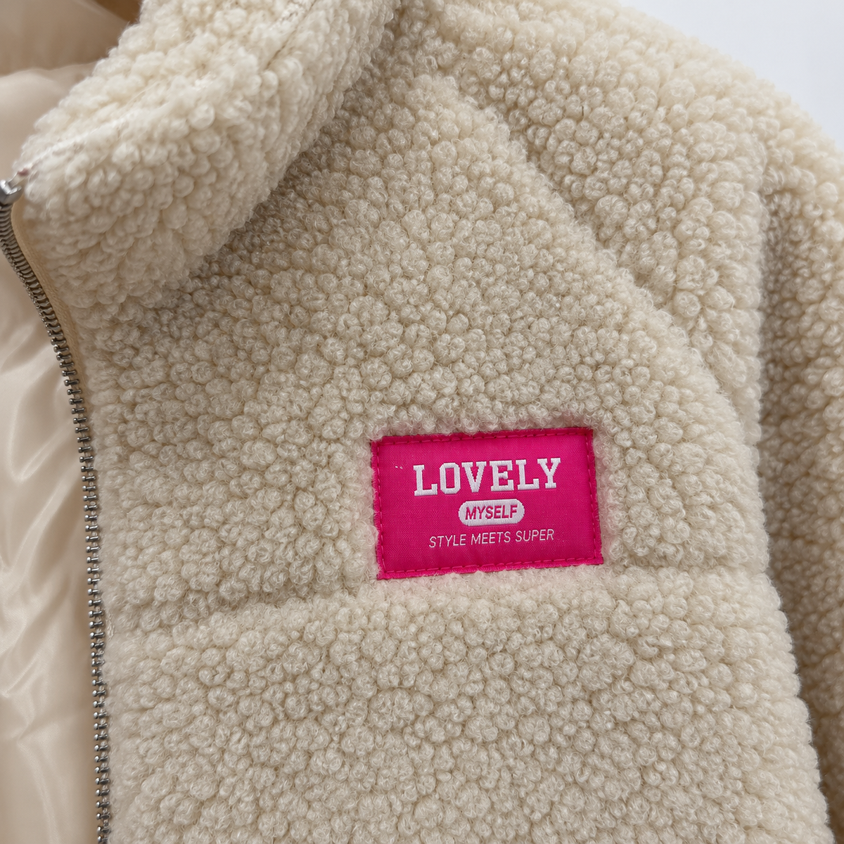 Teddyjacke „Lovely“ mit Reißverschluss