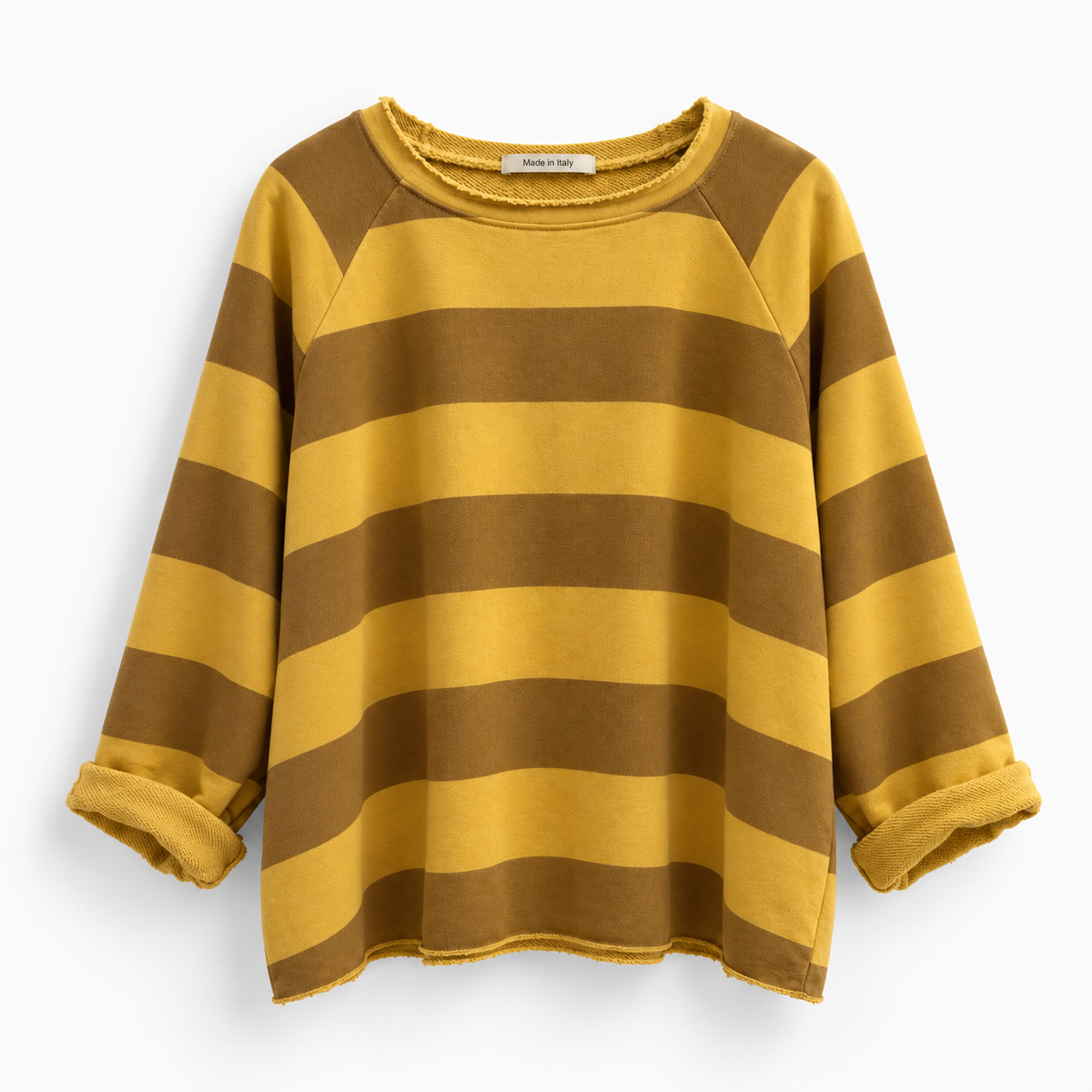 Oversize Streifen-Sweatshirt mit Raglanärmeln