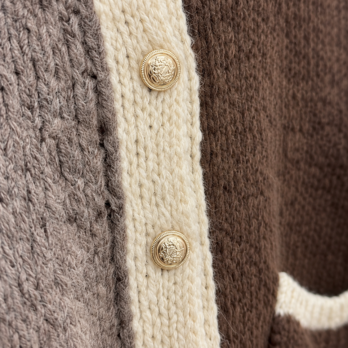StrickJacke Colorblock