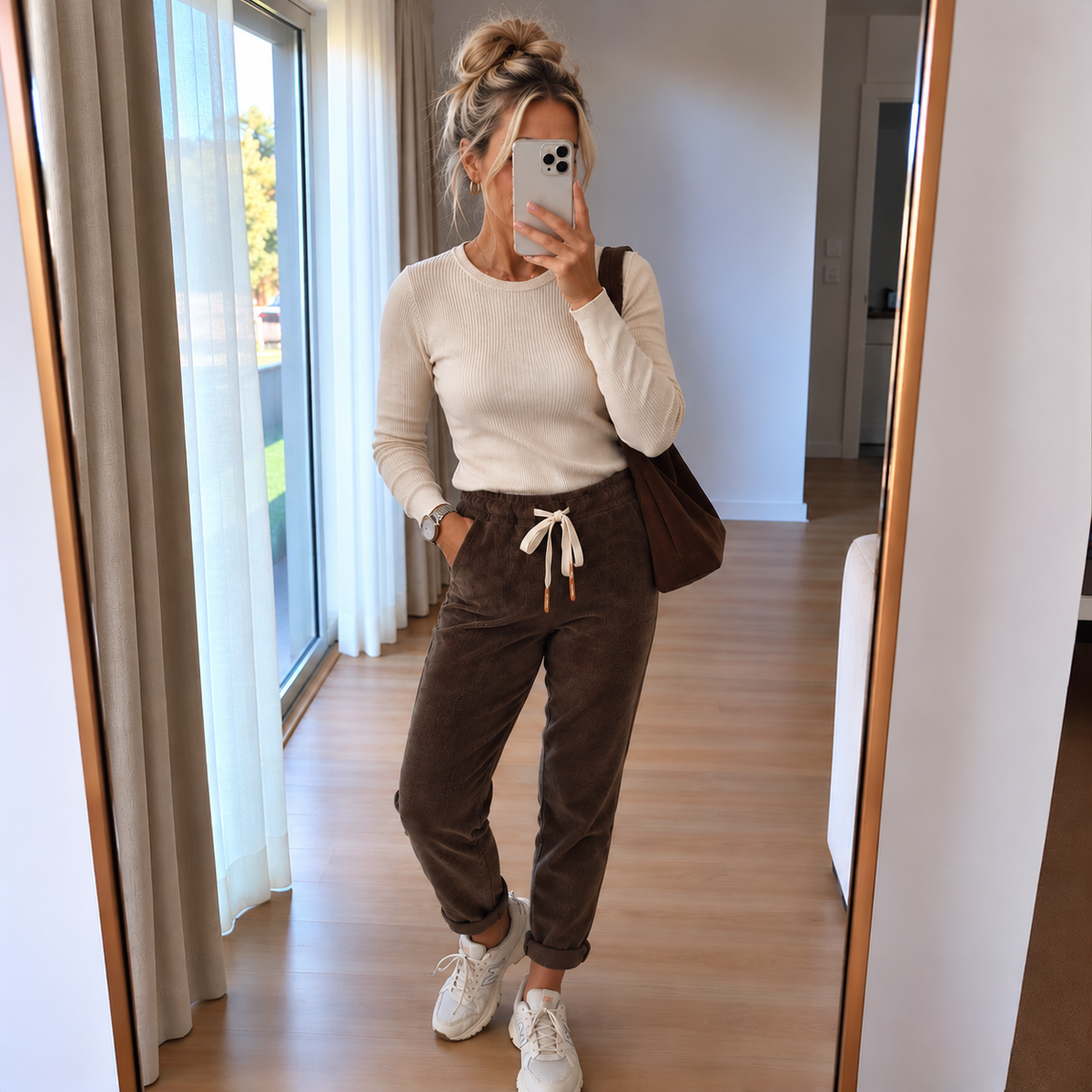 Damen Schlupfhose mit geradem Schnitt – Made in Italy