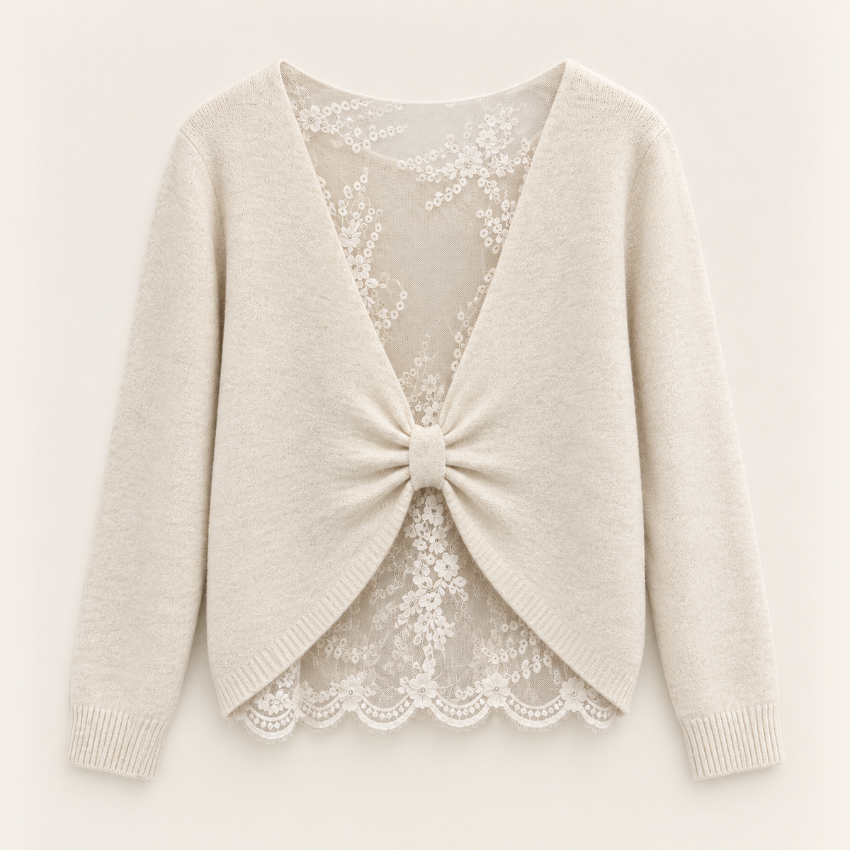 Pullover mit Spitzen-Rückseite