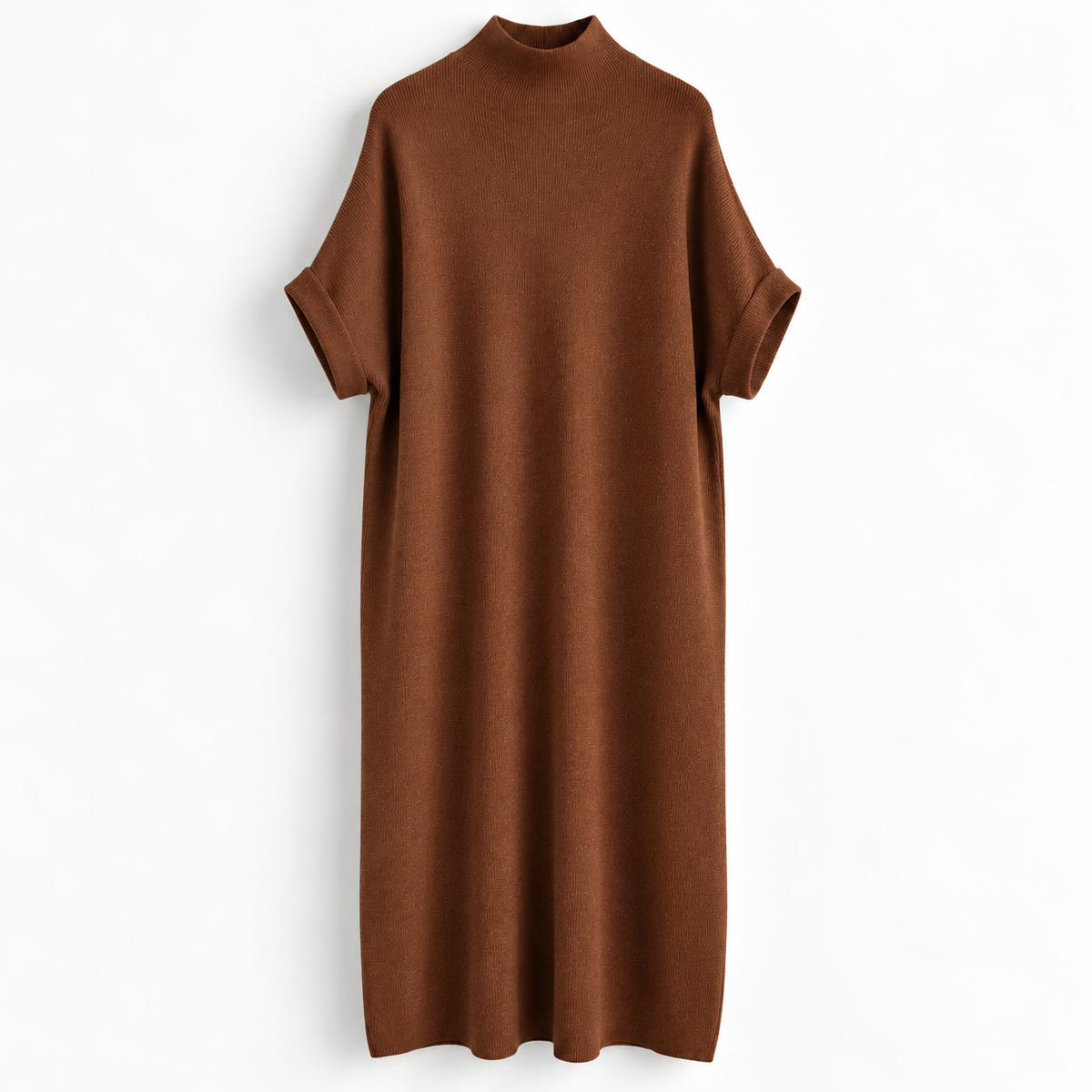 Strickkleid mit Stehkragen – Made in Italy