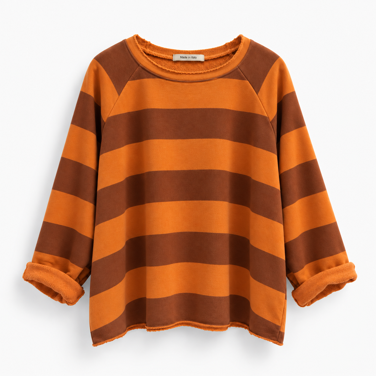 Oversize Streifen-Sweatshirt mit Raglanärmeln