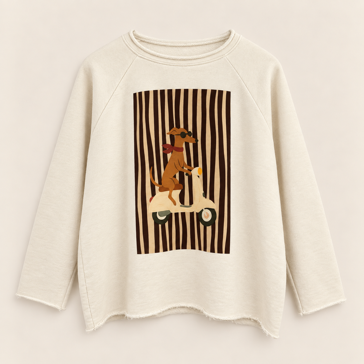Sweatshirt mit Retro-Print – Made in Italy