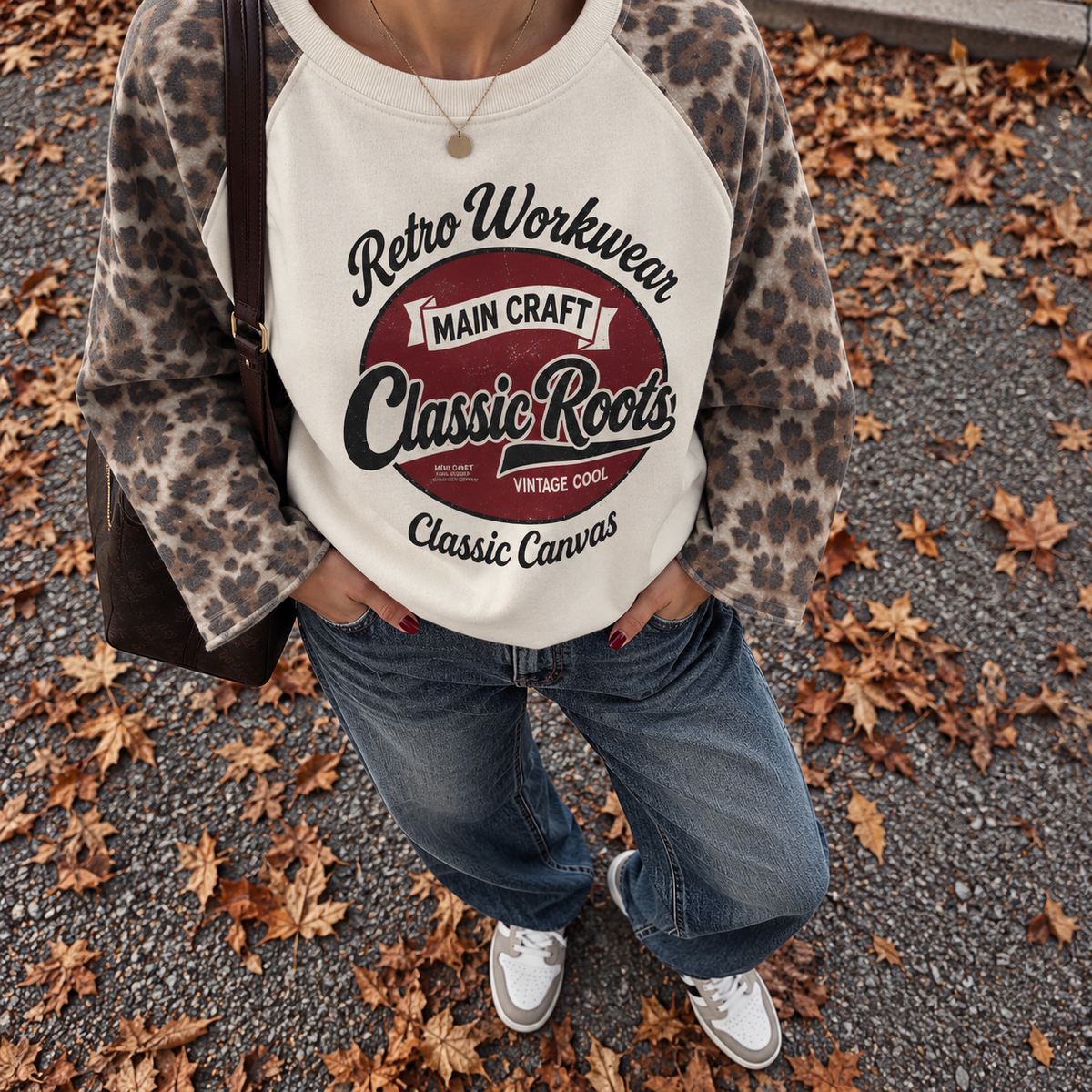 Sweatshirt „Classic Roots“ mit Leo-Ärm
