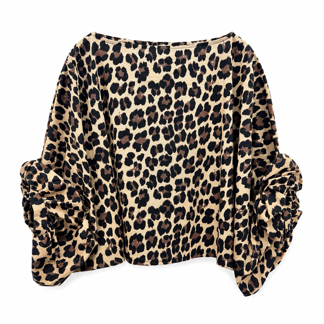 Leo-Bluse mit Volantärmeln