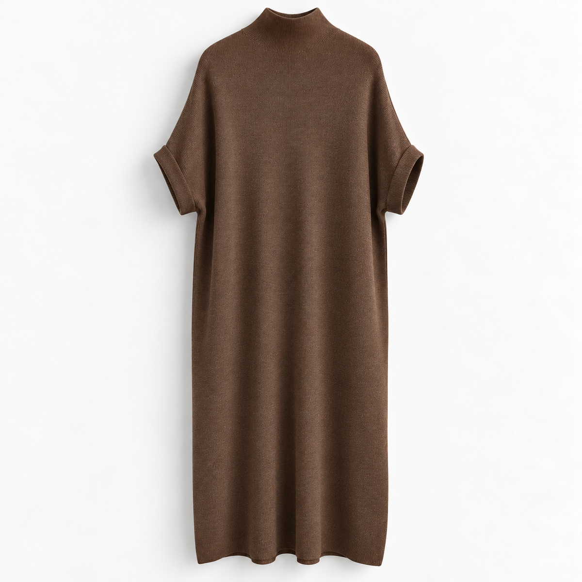Strickkleid mit Stehkragen – Made in Italy