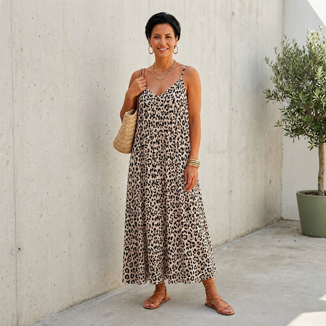 Leo Kleid mit Seidenanteil