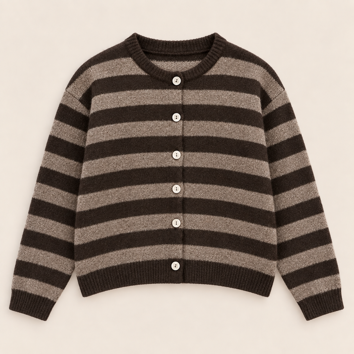 Good Vibes Streifen-Cardigan – Made in Italy