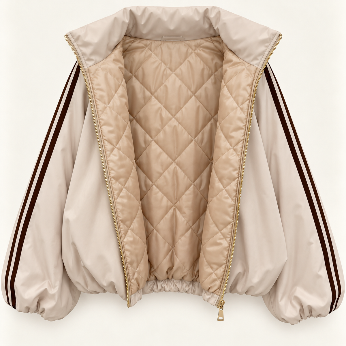 Sportliche Oversize-Bomberjacke mit Streifen