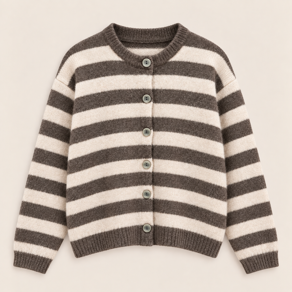 Good Vibes Streifen-Cardigan – Made in Italy