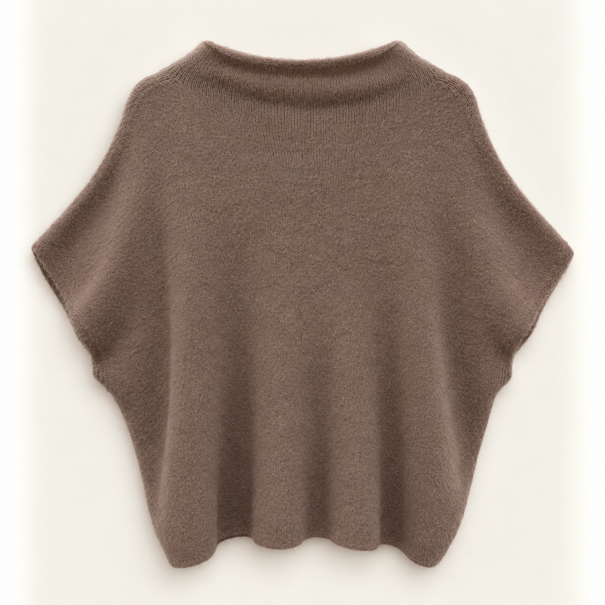 Angora Kurzarm-Pullover – Made in Italy