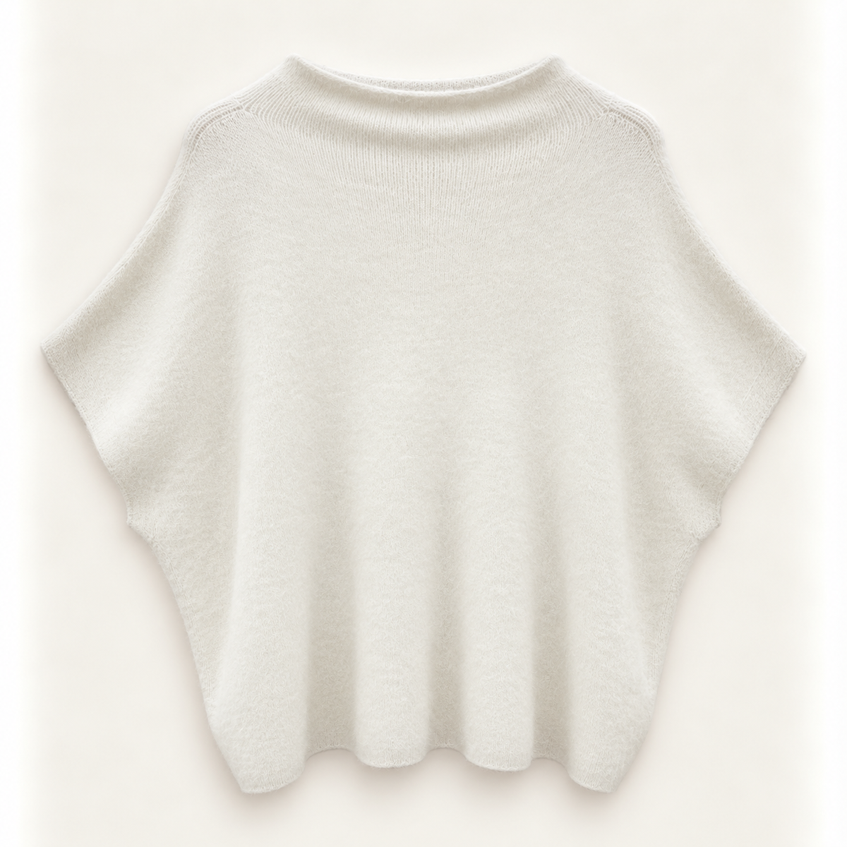 Angora Kurzarm-Pullover – Made in Italy