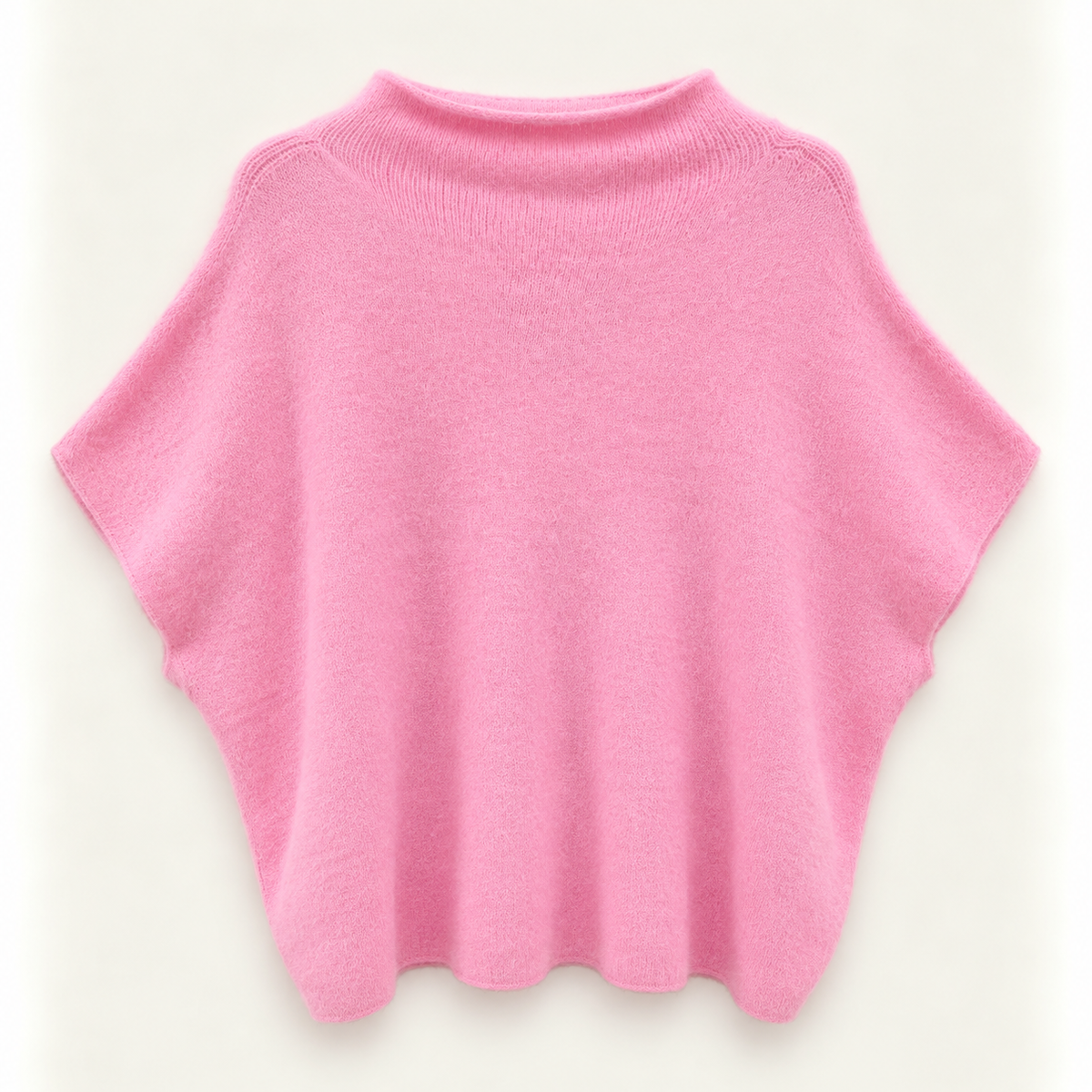 Angora Kurzarm-Pullover – Made in Italy
