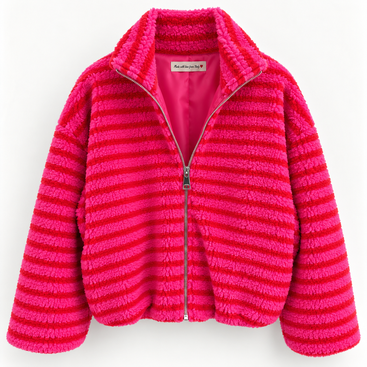 Damenjacke mit Streifenmuster & Wollananteil
