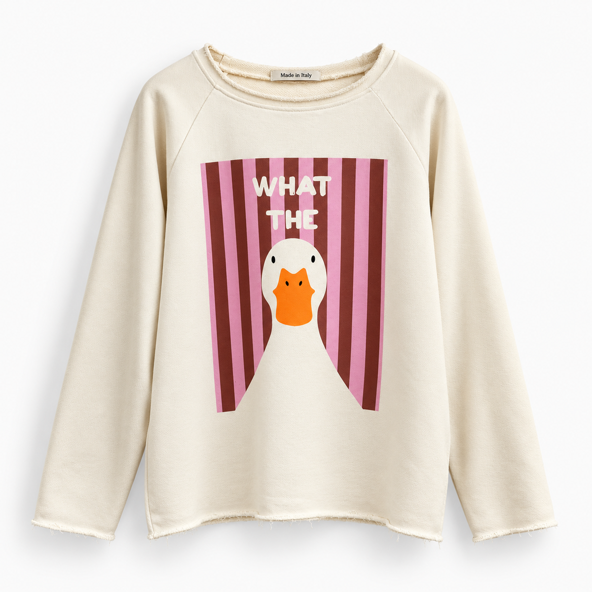Sweatshirt „What The Duck“ mit Entenprint