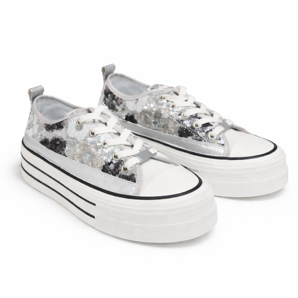 Plateau Sneaker Silber